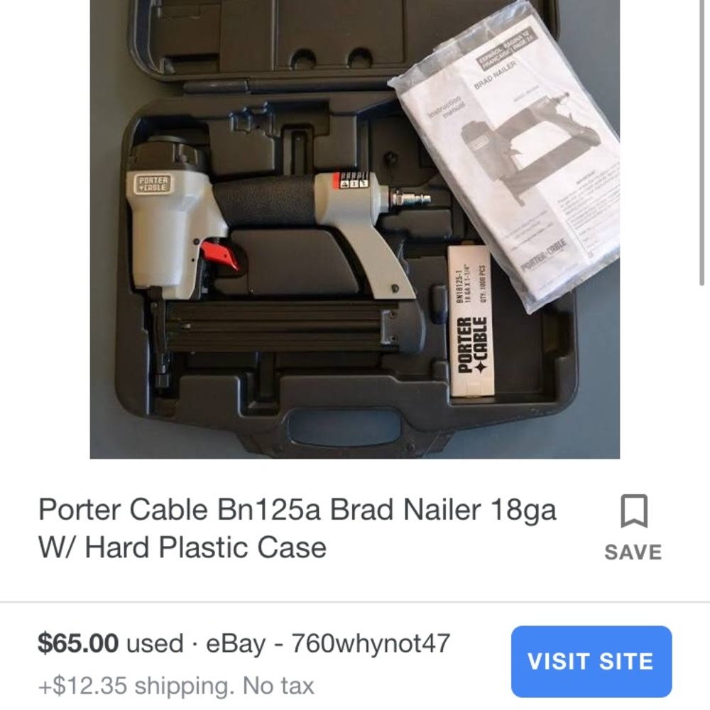 Porter cable BN125A 18ga brad nailer with case